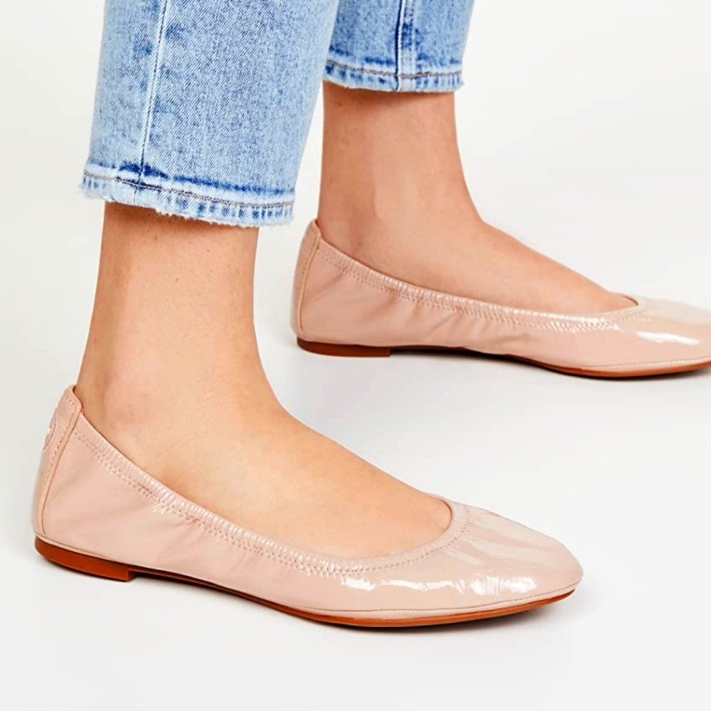 Tory Burch Patent Eddie Flat size 8